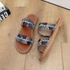 Fashion Summer Holiday Printing Soft Women Slippers Vacation Travel Beach Sandals Pillow Platform Home Slippers