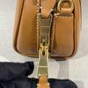 [Pre-Owned] Metal Logo Detachable Adjustable Shoulder Strap Zipper Closure Leather Shoulder Crossbody Tote Bag - Excellent #4RSRAW