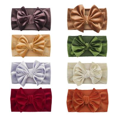 Βρεφική κορδέλα μαλλιών μονόχρωμη με φιόγκο παιδικά αξεσουάρ μαλλιών