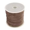 Braided Nylon Thread, Chinese Knotting Cord for Beading Jewelry Making Macrame Craft, Camel, 0.8mm, About 100yards/roll