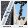 Bike Water Bottle Mount Adapter with Screws Wrench Adjustable Silicone Strap No Drill Bicycle Frame Seat Tube Water Cup