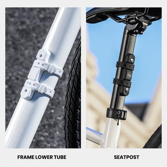 Bike Water Bottle Mount Adapter with Screws Wrench Adjustable Silicone Strap No Drill Bicycle Frame Seat Tube Water Cup
