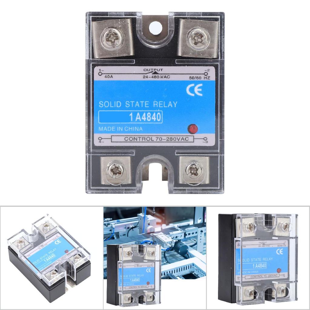 Einphasen-Solid-State-Relais 70280VAC Eingang 24480VAC Last AC AC SSR Elektrische Ausrüstung für