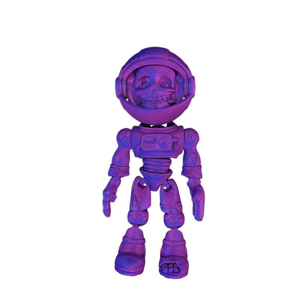 3D-gedrucktes Astronautenskelett, bewegliche Spielzeugfigur, Tris Color