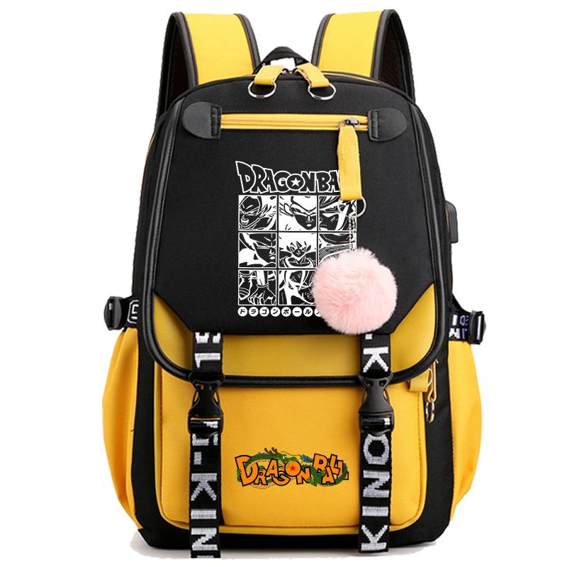 Anime Dragon Ball Backpack for Women Canvas Laptop Bag Back To Schoolbag for Teenager Girl Schoolbag Women Travel Bag Mochila