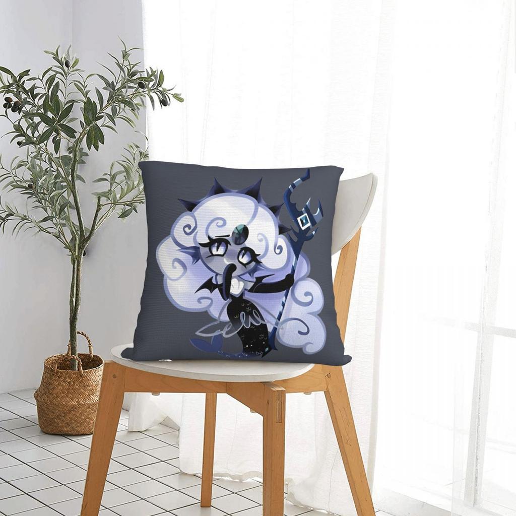 Black Pearl Cookie Pillow Case Cookie Run Kingdom Cushion Covers Customized Polyester Decor Pillowcover for Home 4545cm