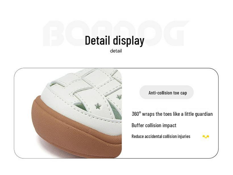 Babu Dou 2025 Summer Closed-Toe Sandals for Boys & Girls - Toddler Walking Shoes