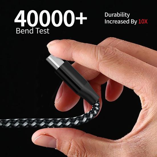 Cellphone Charging Cord High Durability Anti-winding Stable Output Extra-Long Overcharging Protection Fast Charging