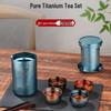 Heenoor XN-T905 Pure Titanium Portable Travel Tea Set