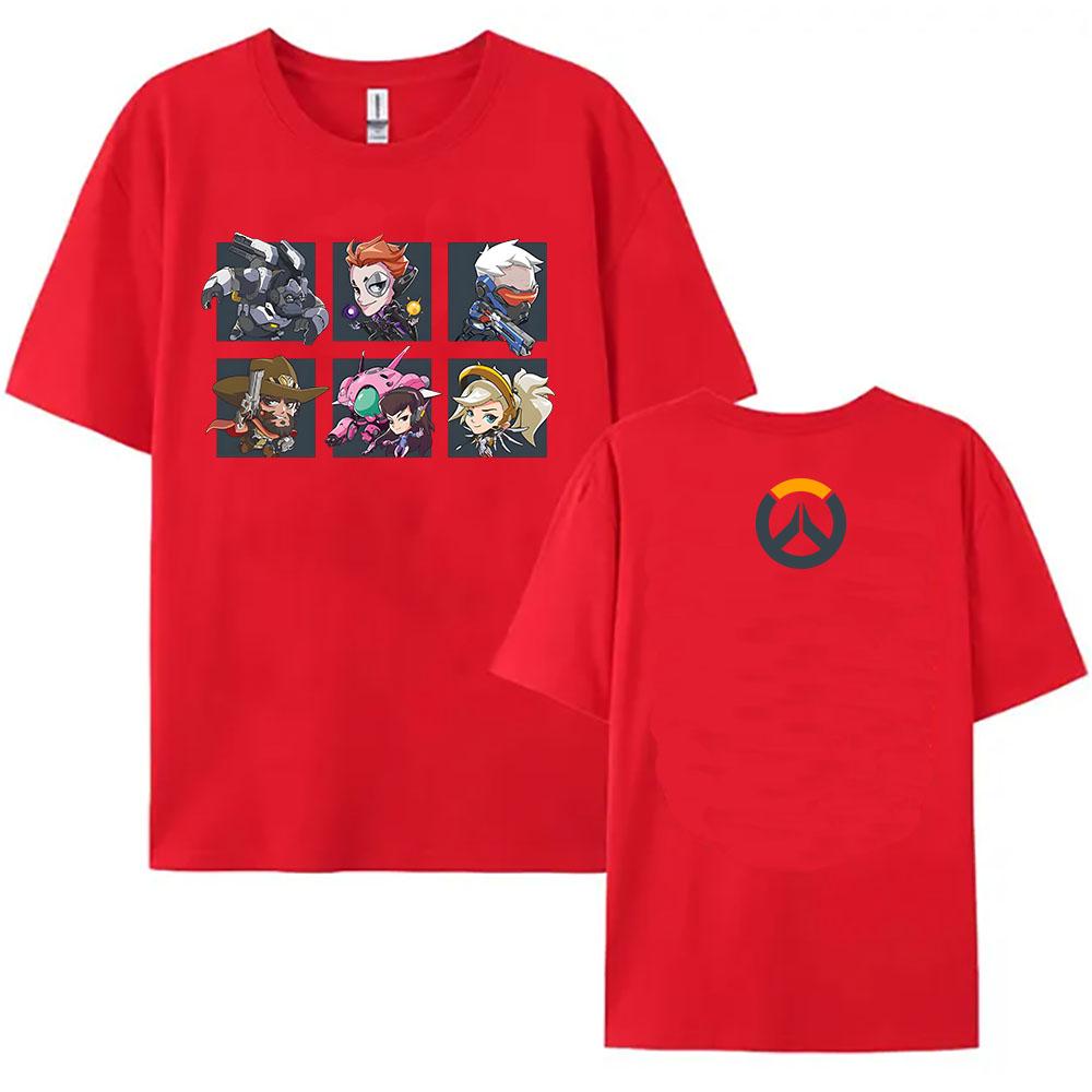 Overwatch 2 Cute But Deadly Print T-shirt Unisex Streetwear Short Sleeve Cotton Tshirts Casual Game Graphic T Shirt