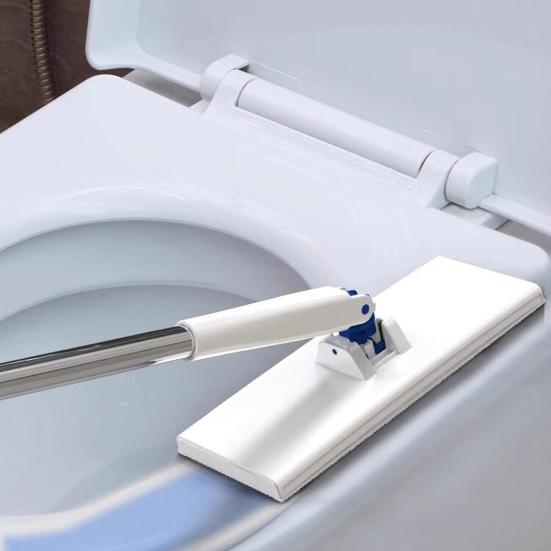 Mop plat mic Mop cu față de prosop Mop ușor Sistem cu clips Schimbare ușoară a pad-ului Mop pentru podea bucătărie baie