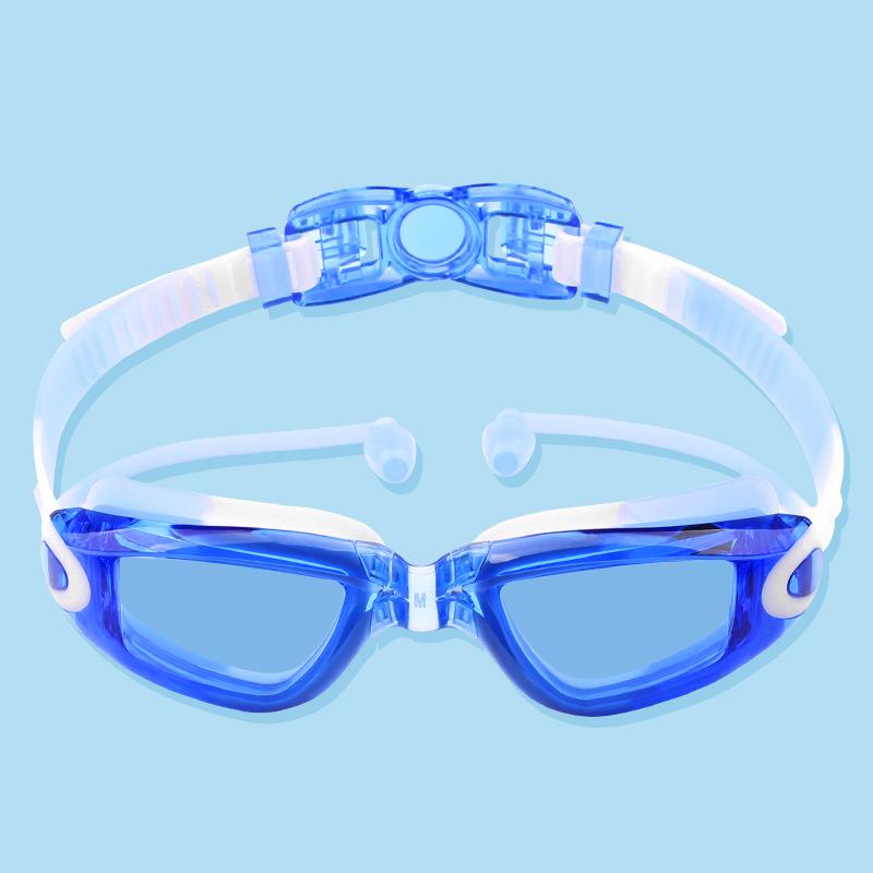 Swimming goggles for children, electroplated swimming goggles, myopia swimming goggles for boys and girls, anti-fog high-definition swimming goggles,