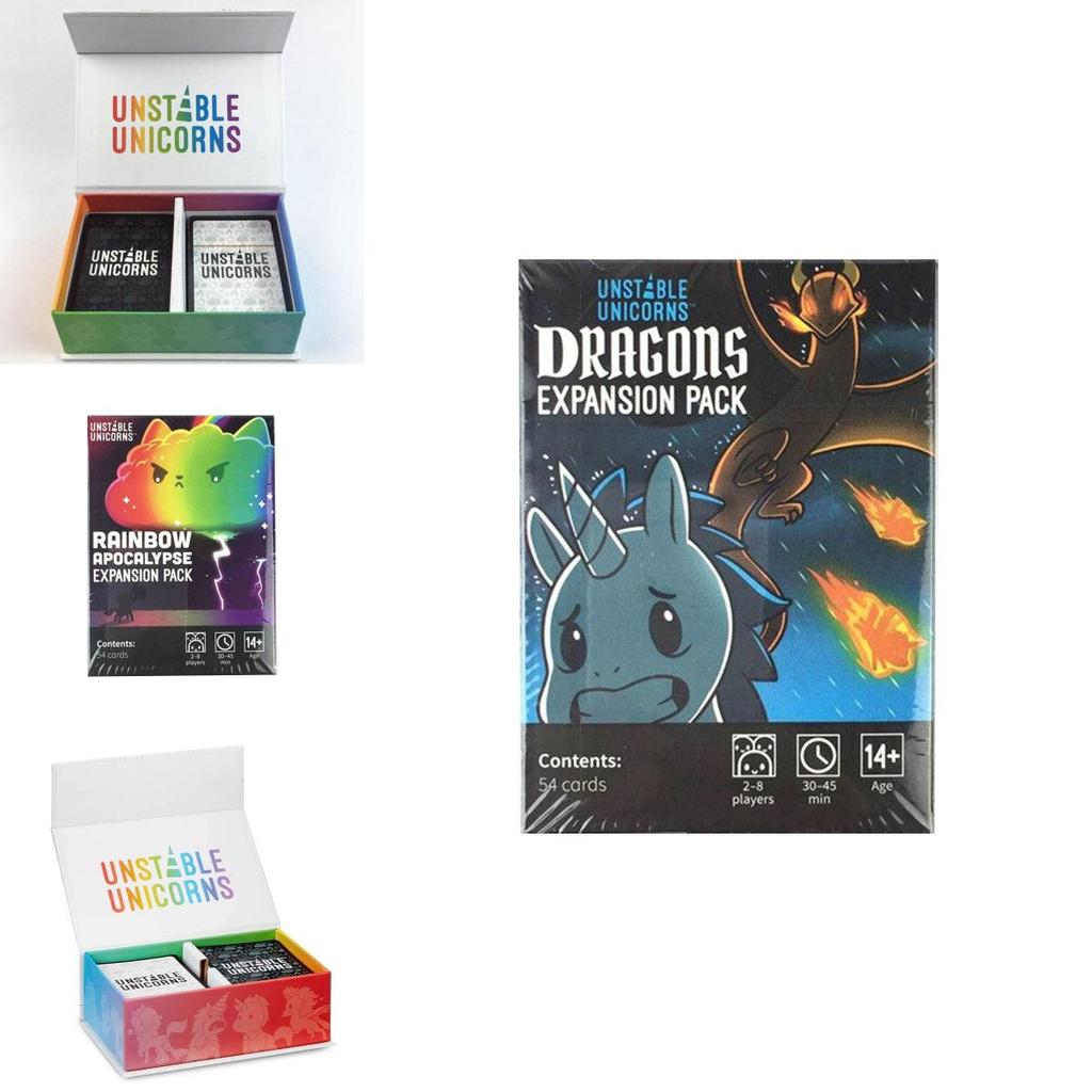 Unstable Unicorns Card Board Game Expansion Nsfw Rainbow Dragons Family Party Pack