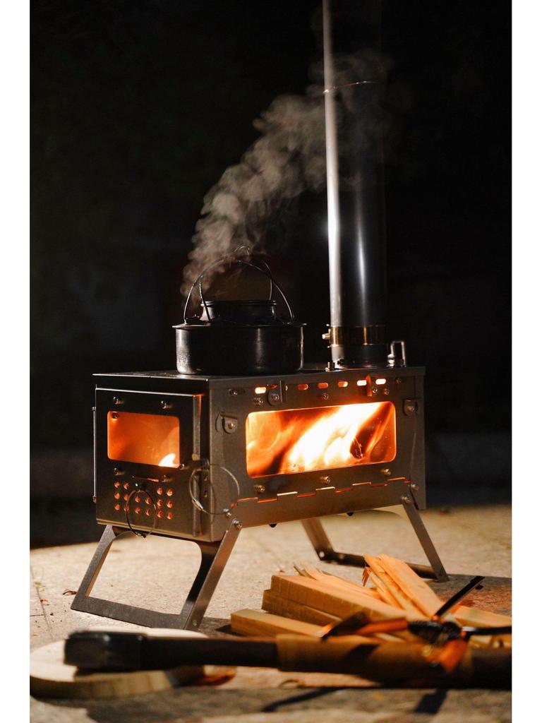 WT-star Stainless Steel Foldable Wood Stove for Outdoor Camping and Hiking