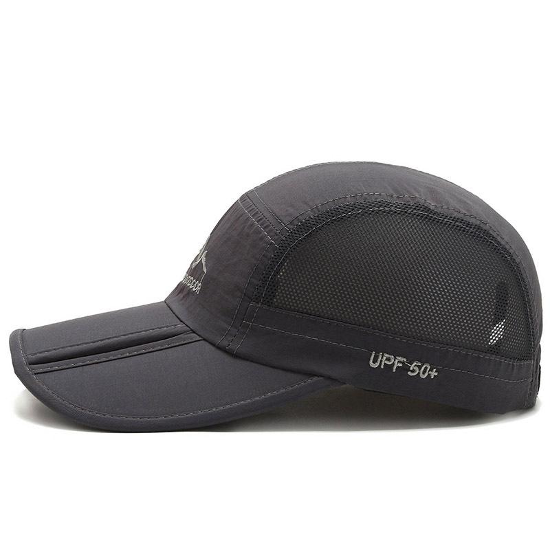 Men's baseball cap summer folding hat outdoor sports sun protection cap sunshade cap men's and women's mesh cap