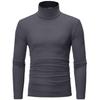 Men Fashion Solid Color Long Sleeve Turtle Neck Slim Fit T-Shirt Bottoming Top
