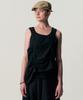 Kimjisu Pinched Layer Tank Top_Black
