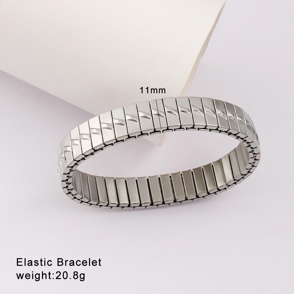 Modisches Edelstahlarmband für Männer und Frauen Abnehmbare elastische Kette Italienisches Charm-Armband