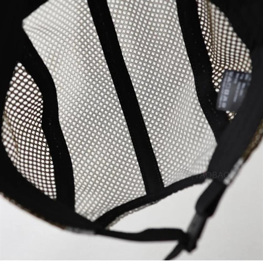 Fashion Retro Mesh Baseball Cap Flat-brimmed 5 Panel Sun Visor Cap Breathable Adjustable Quick-drying Hat Unisex