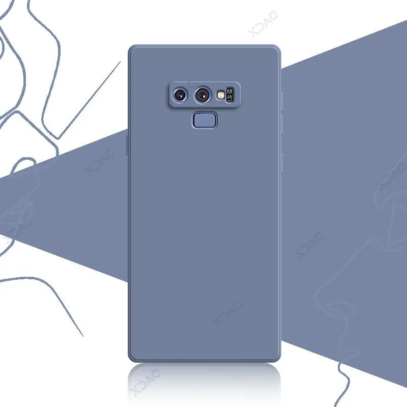 Luxury Square Liquid Silicon Cover Case for Samsung Galaxy Note 9 10 20 Plus Ultra 5G 360 Soft Phone Armor SamsungNote9