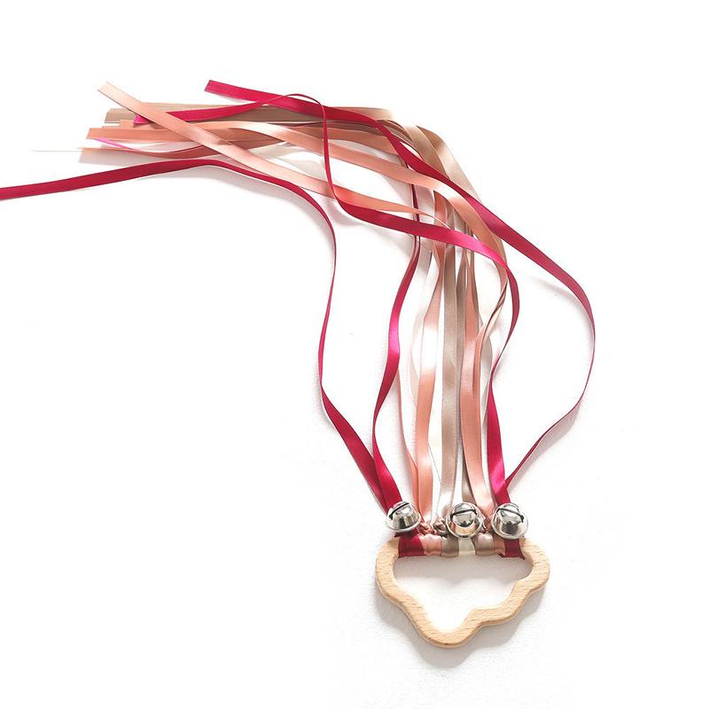 Sensory Toy Non-Toxic Baby Ribbon Ring Newborns Develop Color Recognition Sensory Toy