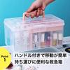 First Aid Kit/Medicine Box, Transparent, Multi-Function Storage Case, Pink, Small, Lightweight, NYANDELMO ND-0099-R15-PK-S