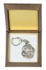 Central Asian Shepherd Dog - Silver-plated key ring with a dog in a gift box, handbag decoration, backpack pendant by Art-Dog brand