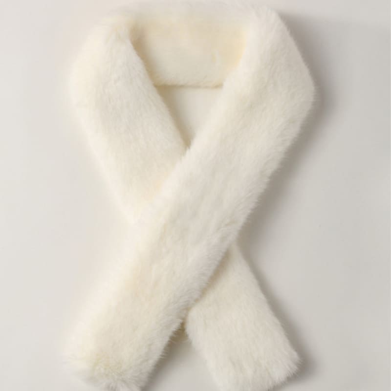 

LALA Fur Scarf Petite-Ivory FREE