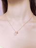 Rosemont Silver Rose Quartz Heart Necklace Rc24B11A