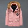 Mens Winter Parka Coat Unisex Mid-Length Down Jacket With Hood Windproof Thick Warm Outerwear Cold Weather