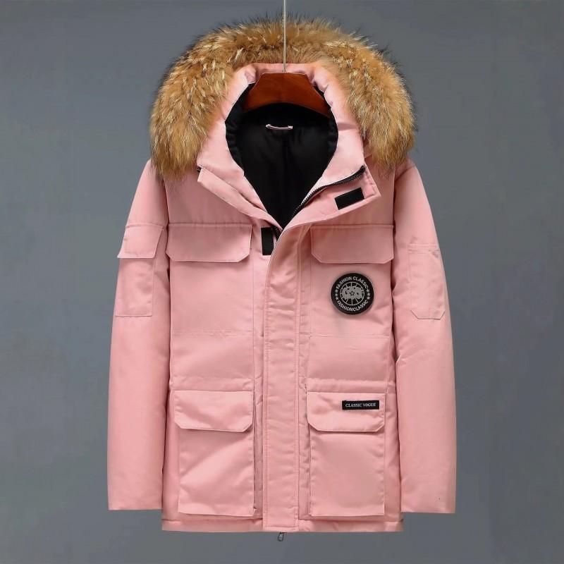 Mens Winter Parka Coat Unisex Mid-Length Down Jacket With Hood Windproof Thick Warm Outerwear Cold Weather