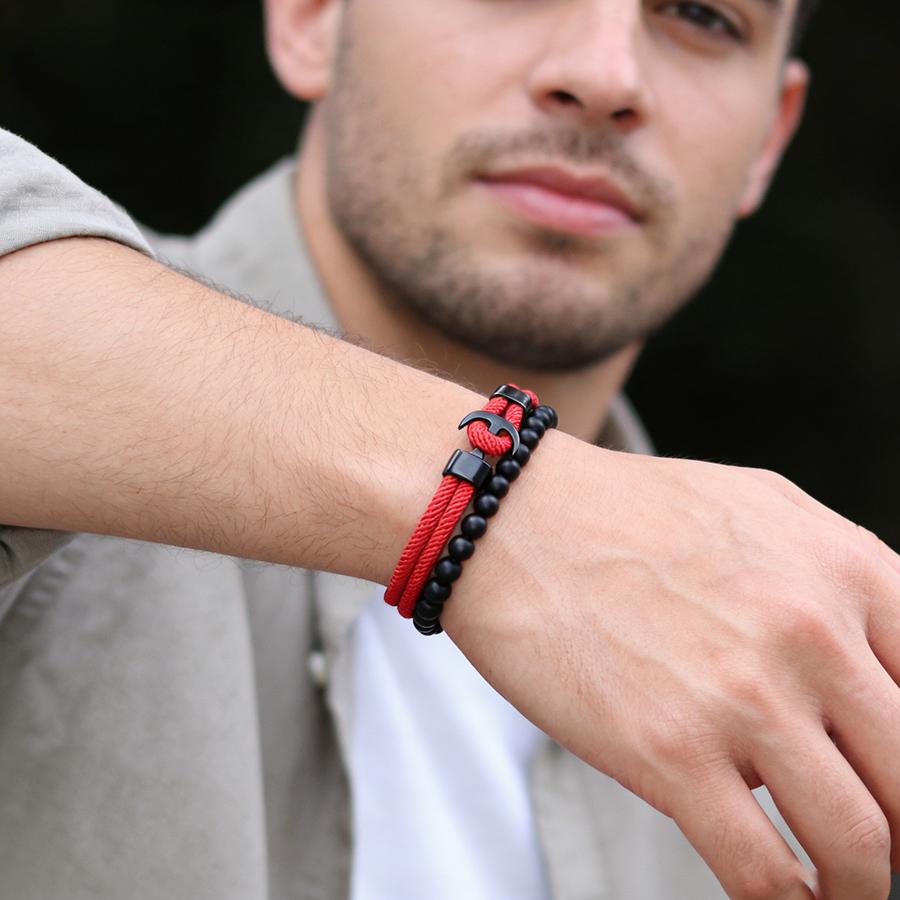 2026 New 2Pcs Men Bracelet Set Selected High Quality 4mm Rope No Fading Or Deforming 6 Colors Available Leisure Accessories