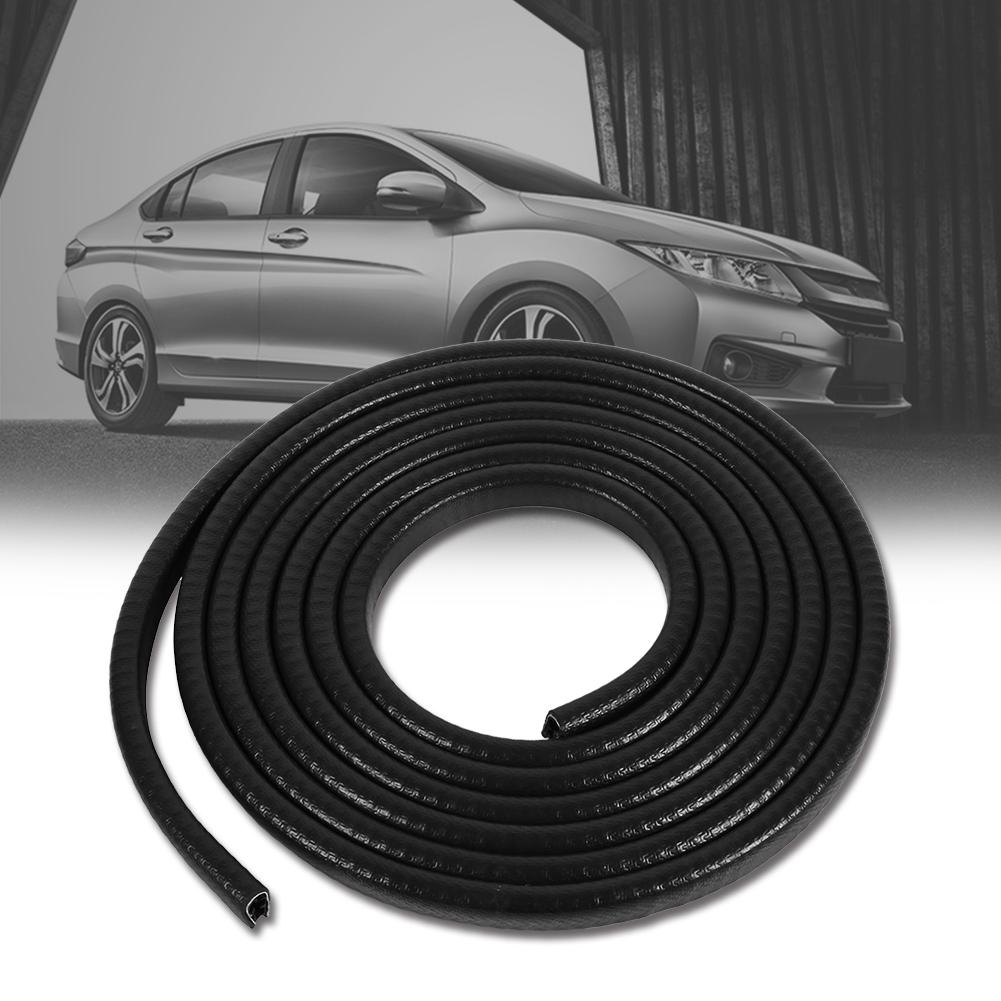 300cm Rubber Car Door Edge Guard Molding Trim Interior Metel Clips Seal Strip
