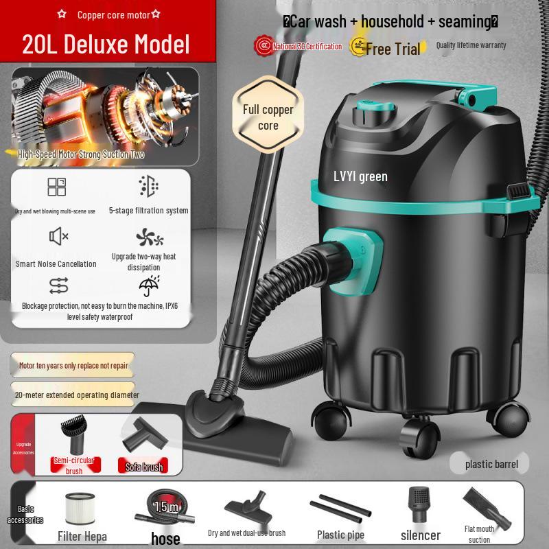 High-Power Industrial Vacuum Cleaner for Household, Car, and Commercial Use