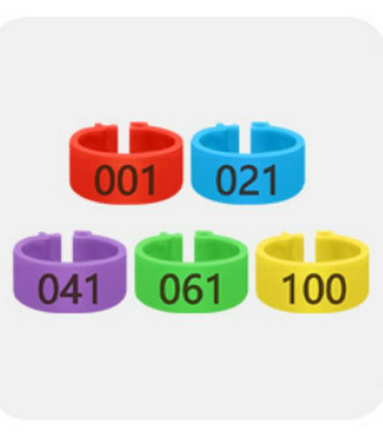 16mm Multi-color Numbered Chicken and Duck Identification Foot Ring