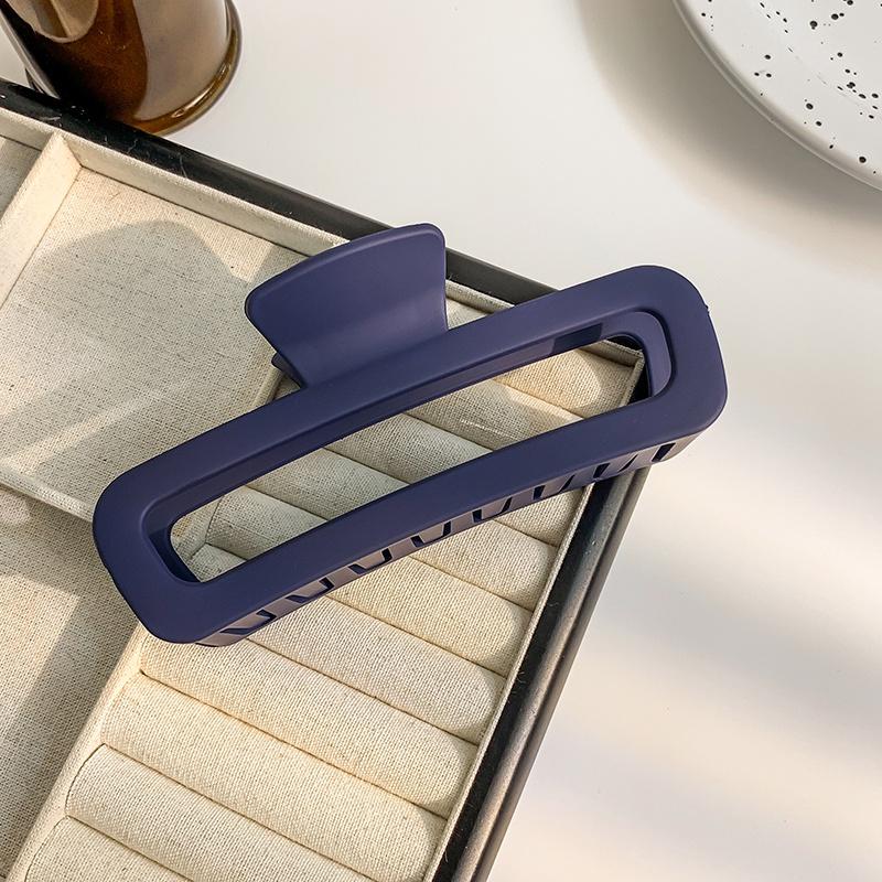 Frosted simple square shark clip back head Pan hair grab clip advanced sense hair accessories
