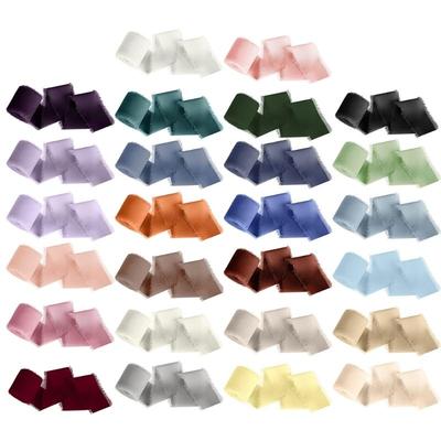 Band für Hochzeitseinladung Brautsträuße Dekoration Geschenkverpackung, 4 cm x 5 m Handgefertigtes Fransen-Seidenband
