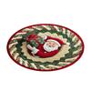 Christmas Santa Gnome Quilted Round Mat Festive Area Rug Non-Slip Backing Door Mat Living Room Bathroom Kitchen Absorbent Mat