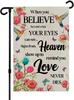 Hummingbird Memorial Garden Ag Double Sidedfor Outside, Love Never Dies Memorial Day Gravesite Saying Spring Yard Outdoor EEL