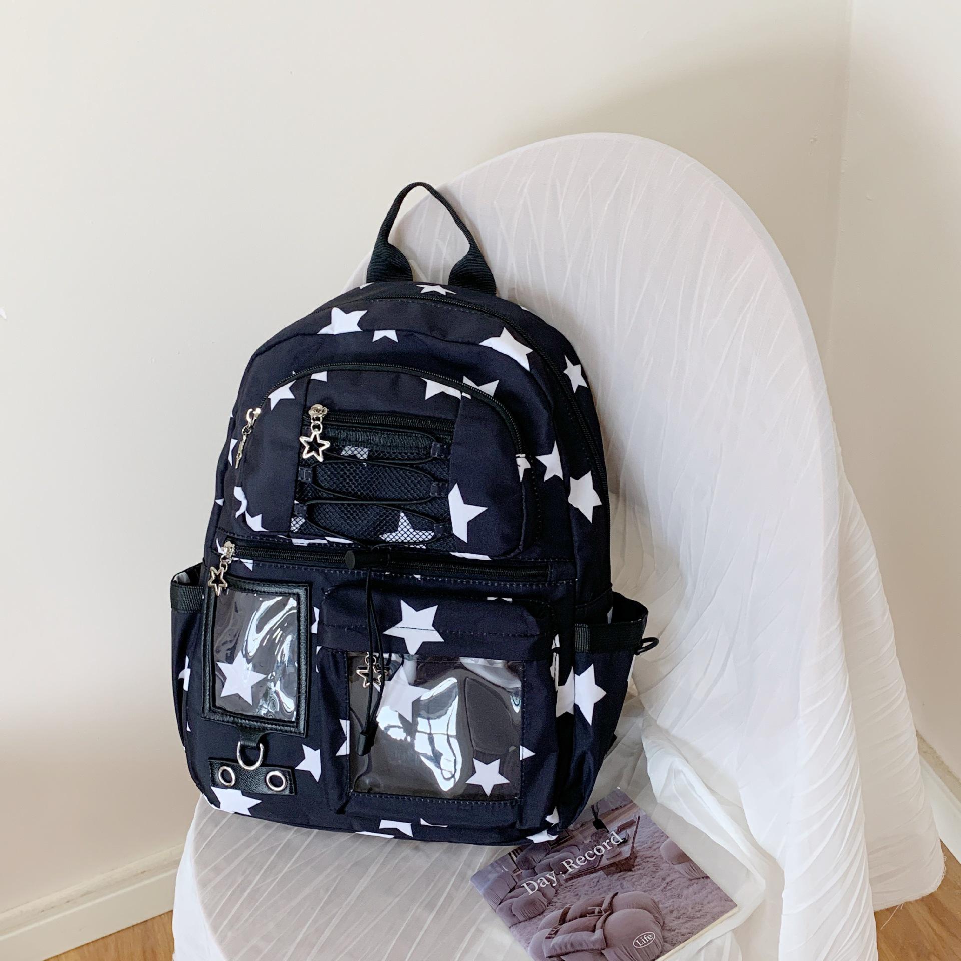

Japanese Fresh Style Middle & High School Cute Large Capacity Backpack чёрный