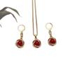 Jewelry Set For Women Lightweight Pearl Necklace Earrings Set Zircon Flower Jewelry Elegant Rhinestone Pearl Jewelry Set