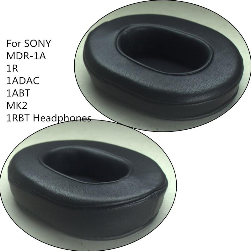 Sheepskin Replacement Earpads Memory Foam Ear Pads Cushion For SONY MDR-1A 1R 1ADAC 1ABT MK2 1RBT Headphones Black Accessories