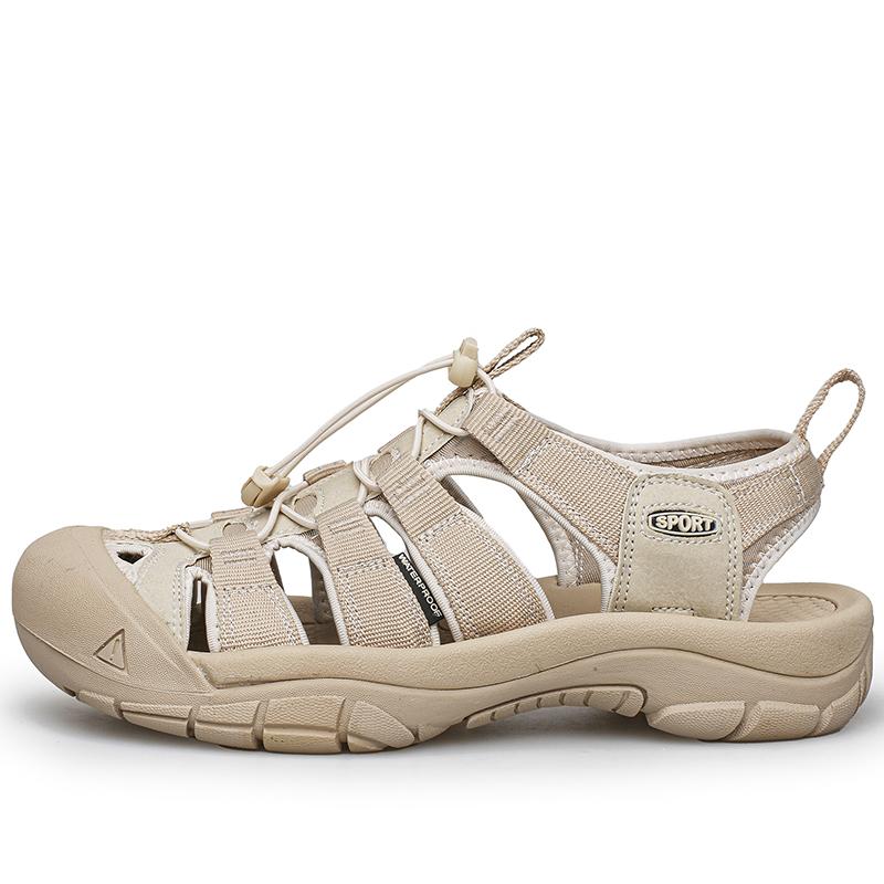 Fashion Summer Men Comfortable Soft Bottom Sports Sandals Outdoor Men Fashion Brand Head Layer Cowhide Breathable Non Slip Beach Shoes