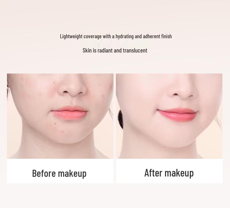 New Ying Tou Cushion Cream: Light, delicate powder with natural hydration, preventing clumps. Ideal for students.