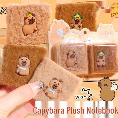 Capibara Mini Peluche Sacchetto di Fagioli Cartone Animato Taccuino Tascabile