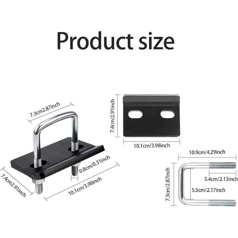 Heavy Duty Hitch Tightener Universal U-Bolt Anti-Rattle Stabilizer Lock for Trailer Truck Racks Wobble Carrier Clamp