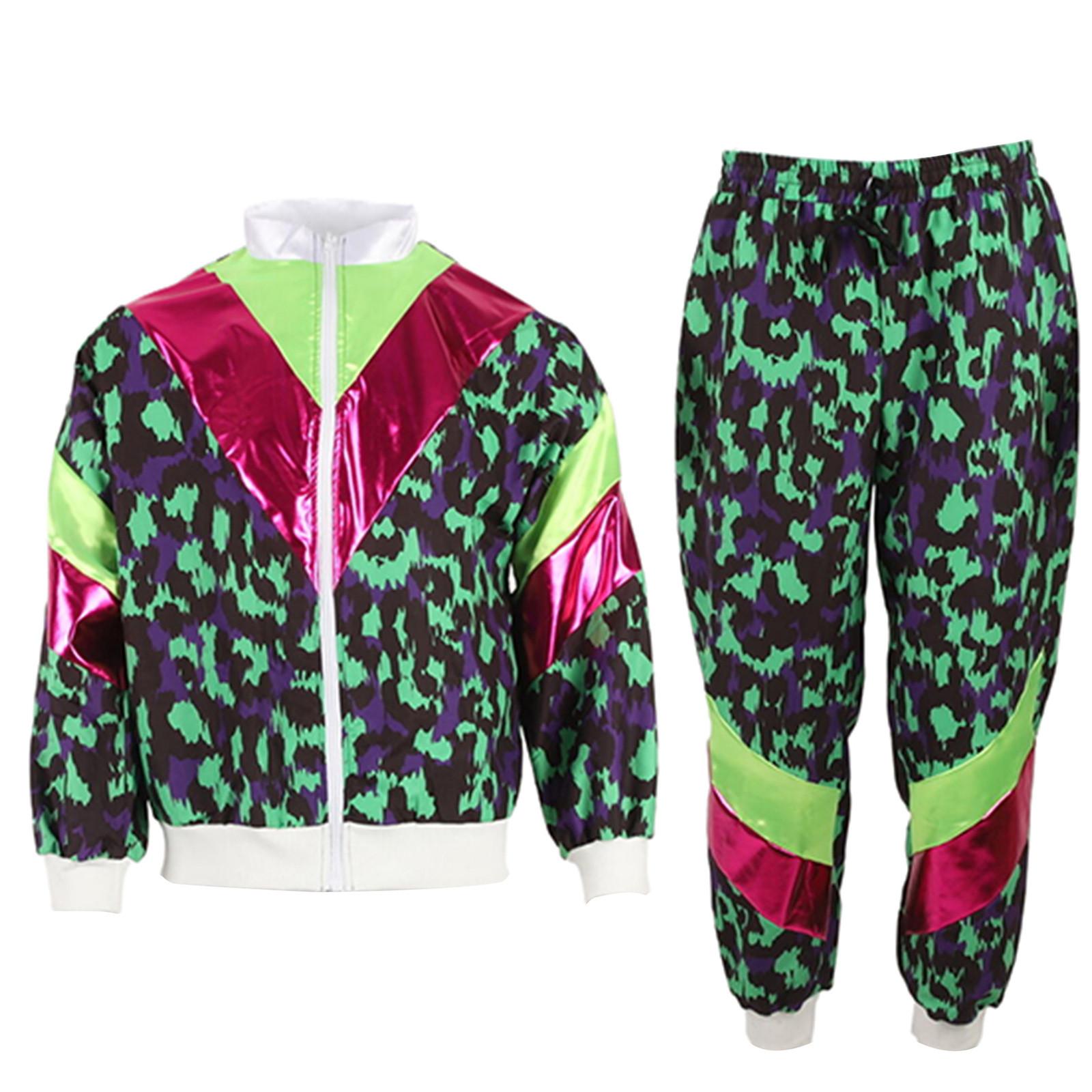 

Разноцветный комплект одежды хиппи 1980-1990-х годов XL зелёный