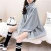 Plus Size Women Autumn Long Sleeve Zipper Jacket Winter Loose Casual Coats Sports Side Stripe Hoodie Sweatshirts