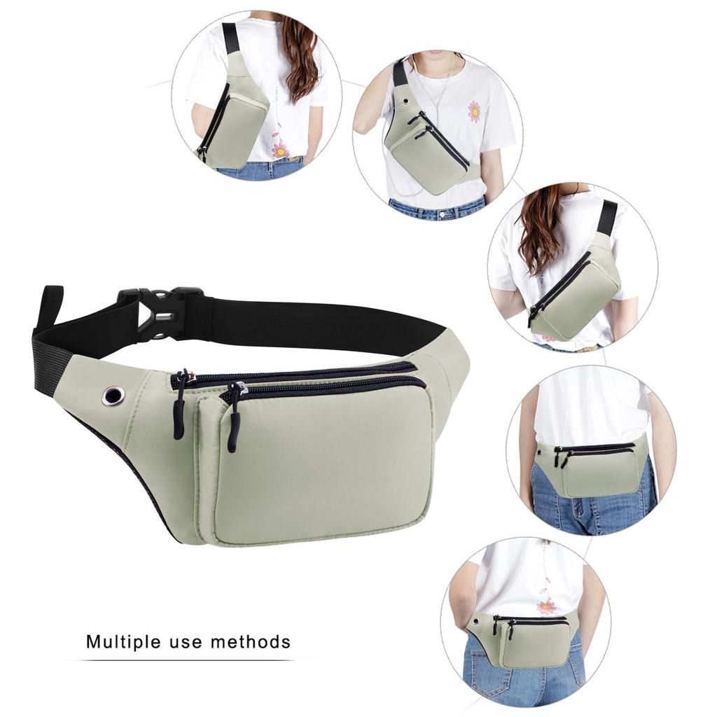 HAWEE Waist Stylish Waist Bag for Men and Waterproof Perfect for Running Pouch, Bag/Shoulder Women, 2-Way Polyester, Travel, Work, Hiking, Walking,