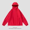 Windproof and Waterproof Zipper Hooded Wear-resistant Jacket Versatile Seamless Collar Jacket Men's Couple Jacket